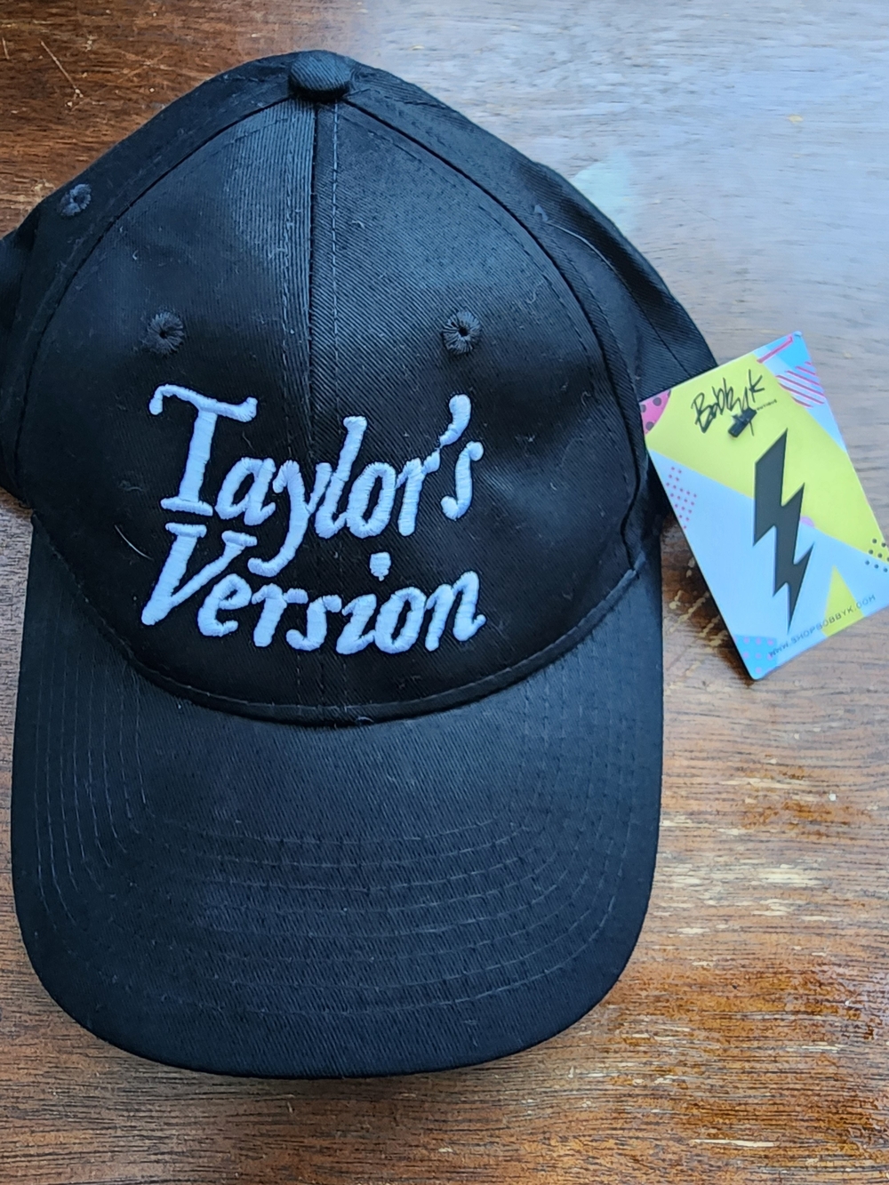 Taylor’s Version Embroidered Black Baseball Cap Hat BobbyK Swiftie Merch NWT
